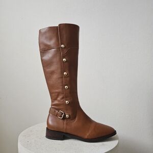 Michael Kors Brown Leather Knee-High Boots